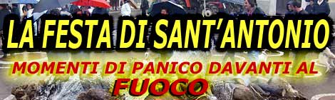 Momenti di panico davanti al fuoco dedicato a Sant'Antonio Abate