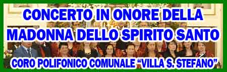 Esibizione del Coro in onore della Madonna dello Spirito Santo