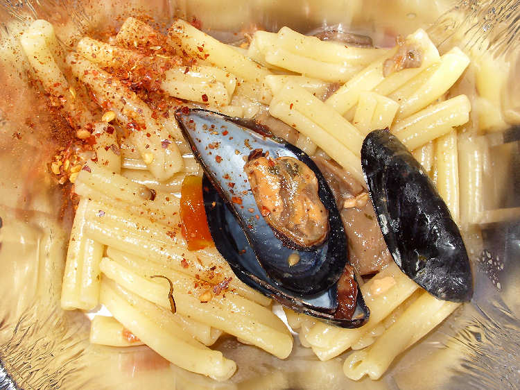 casarecce con cozze e sapori di montagna