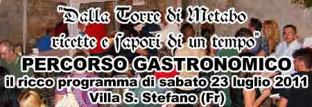 il programma del  percorso gastronomico del 2011