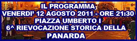 il programma della 6^ edizione della Rievocazione storica della Panarda