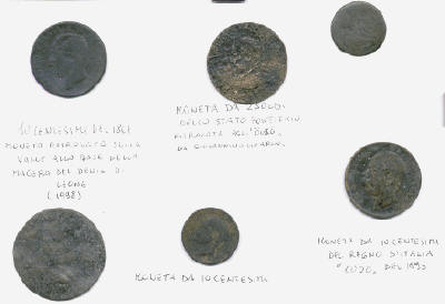 Monete ritrovate a Villa S. Stefano - clicca per ingrandire